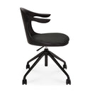 Hospitality furniture - Varnished Teak Cushioned Office Chair - www.oroatrade.com