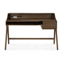 Varnished Teak 2-Drawer Desk | Ethnicraft Flow | Oroatrade.com