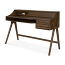 Varnished Teak 2-Drawer Desk | Ethnicraft Flow | Oroatrade.com