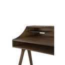 Varnished Teak 2-Drawer Desk | Ethnicraft Flow | Oroatrade.com