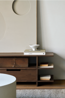 Varnished Teak TV Cupboard | Ethnicraft Kabuki | Oroatrade.com