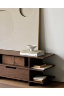 Varnished Teak TV Cupboard | Ethnicraft Kabuki | Oroatrade.com