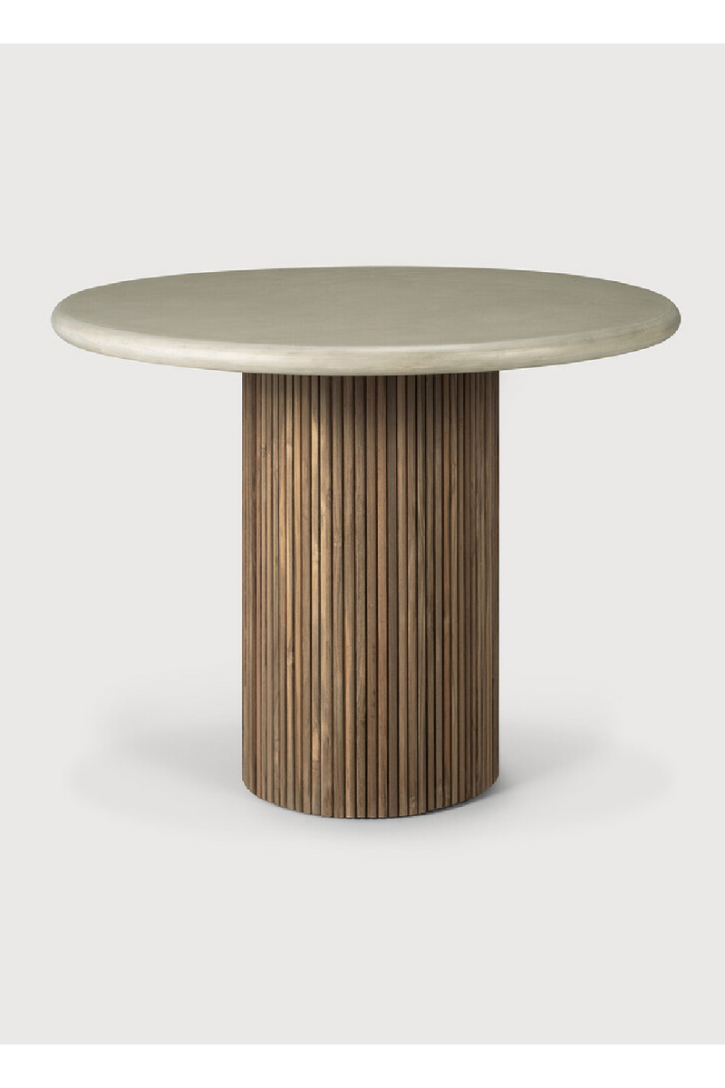 Round Concrete Outdoor Dining Table | Ethnicraft Roller Max | Oroatrade.com