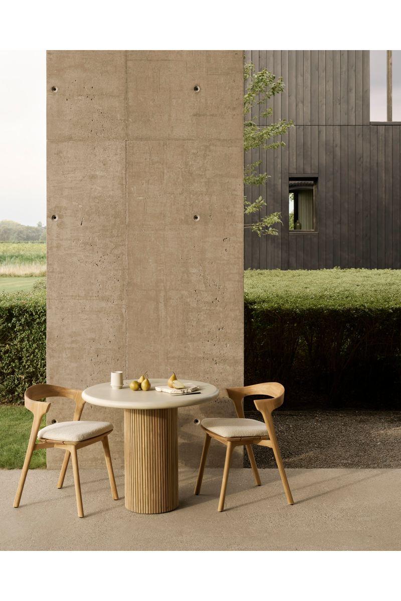 Round Concrete Outdoor Dining Table | Ethnicraft Roller Max