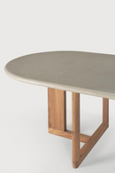 Concrete Oblong Outdoor Dining Table | Ethnicraft Trestle | Oroatrade.com