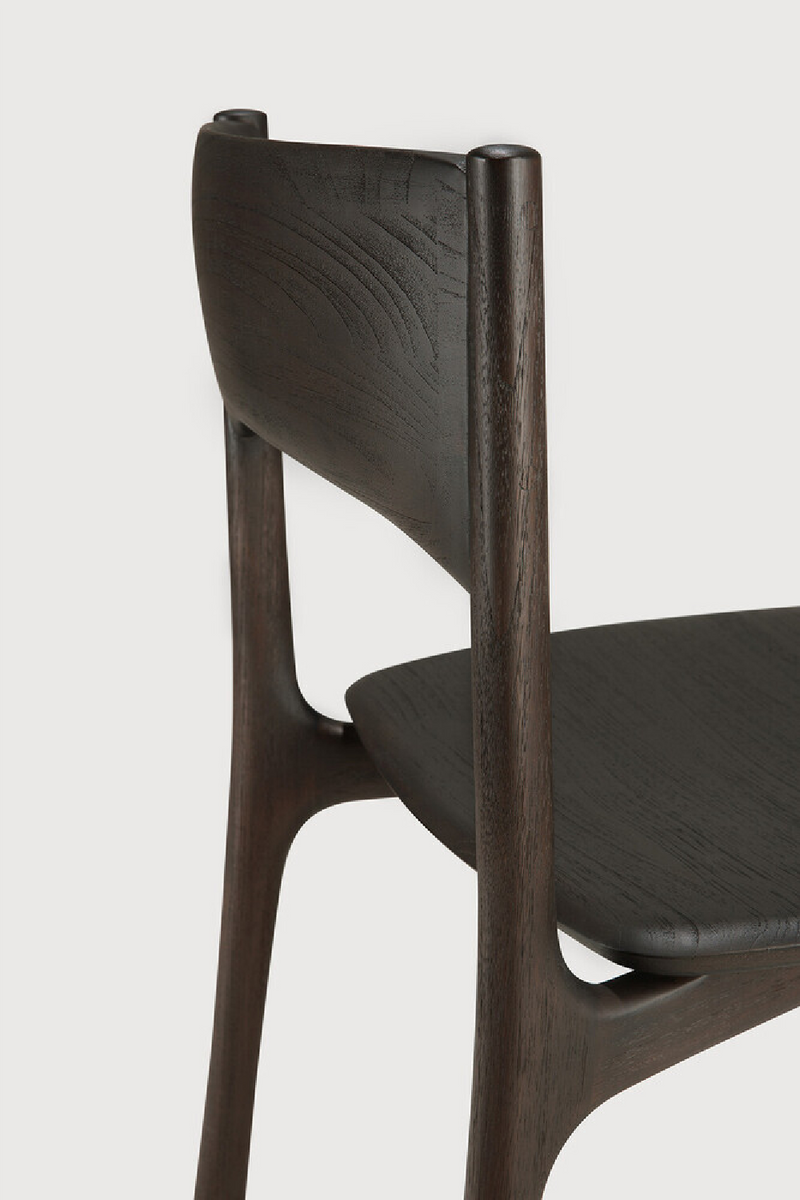 Dark Brown Teak Dining Chair | Ethnicraft PI | Oroatrade.com