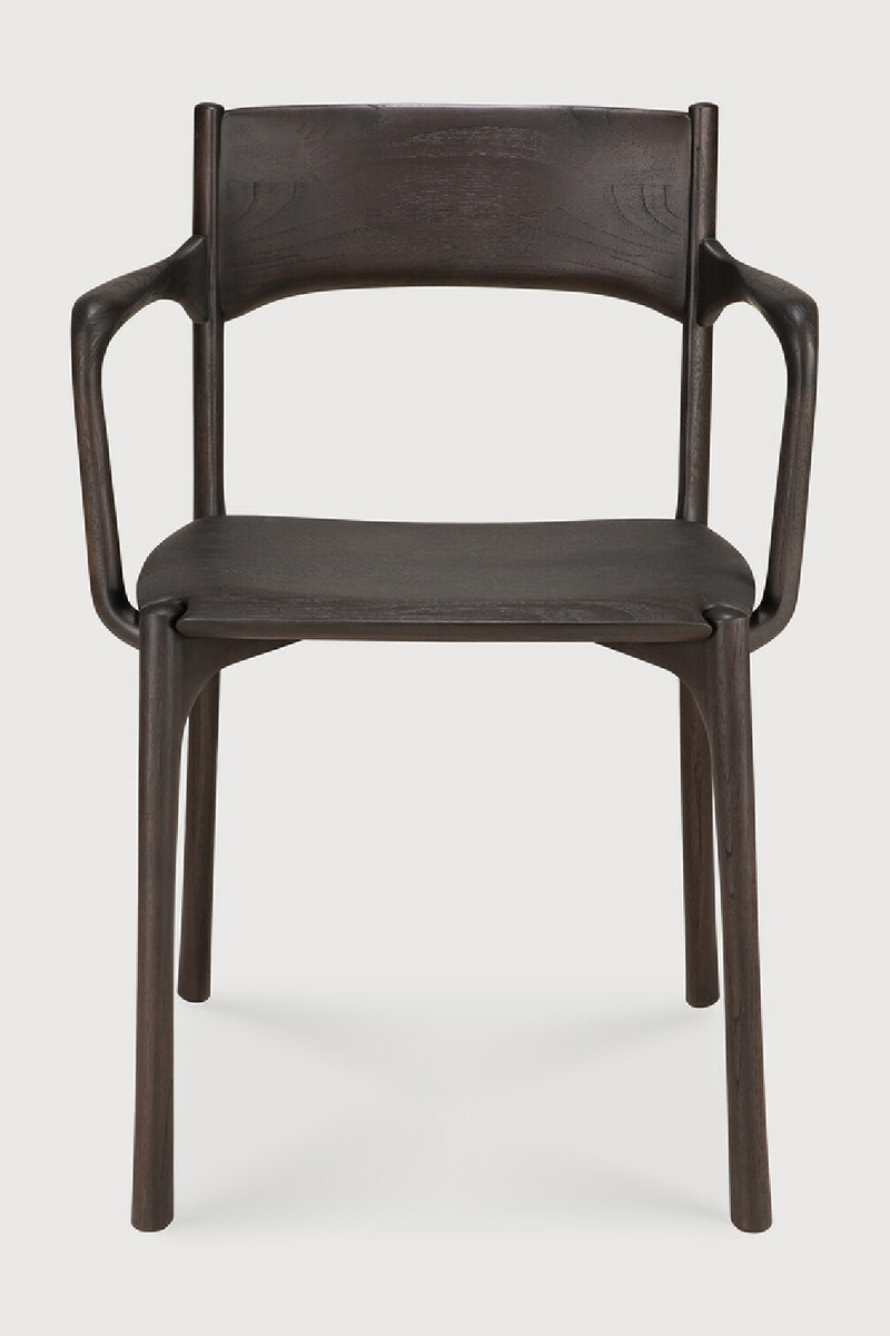 Dark Brown Teak Dining Chair | Ethnicraft PI | Oroatrade.com