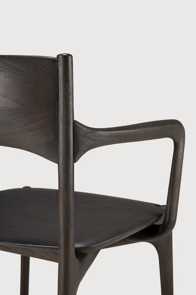 Dark Brown Teak Dining Chair | Ethnicraft PI | Oroatrade.com