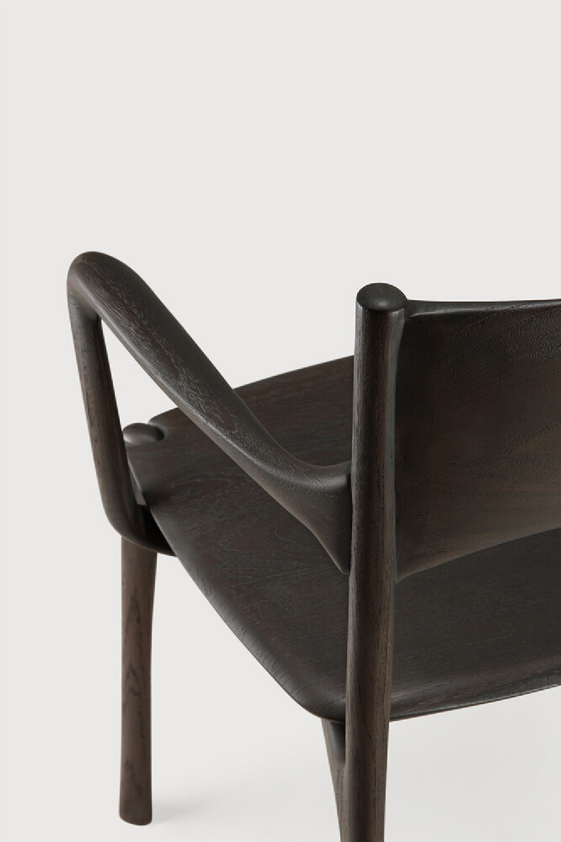 Dark Brown Teak Dining Chair | Ethnicraft PI | Oroatrade.com
