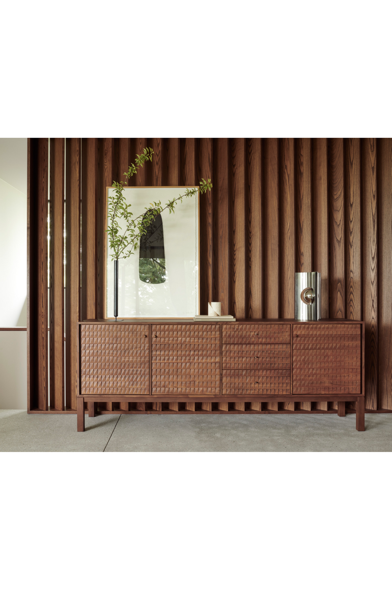 Hand-carved Paneled Sideboard | Ethnicraft Sono | Oroatrade.com