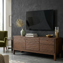 Hospitality furniture - Brown Teak Carved TV Cabinet - www.oroatrade.com