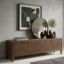 Hospitality furniture - Brown Teak Carved TV Cabinet - www.oroatrade.com