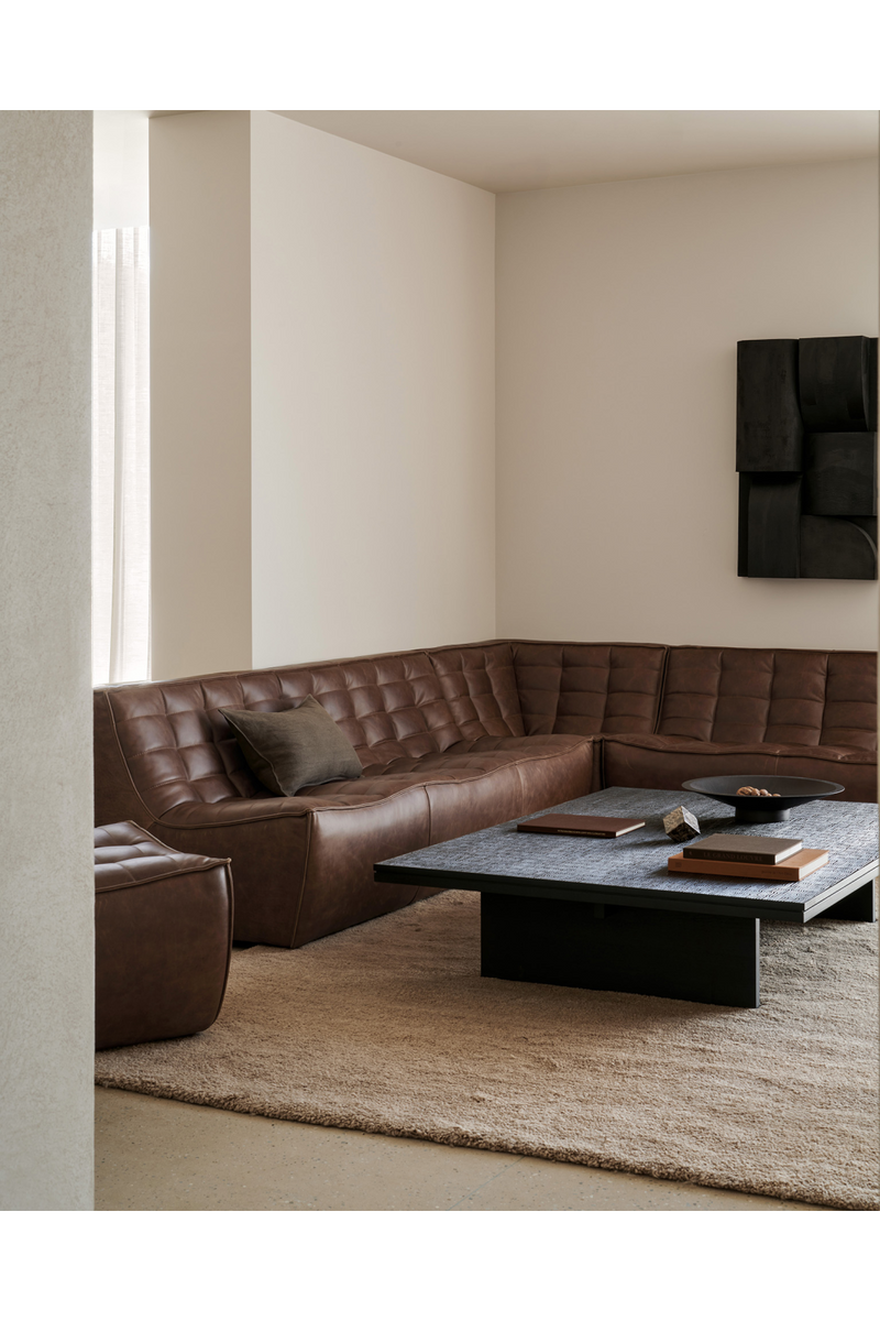 Brown Leather Modular Sofa | Ethnicraft N701 | Oroatrade.com