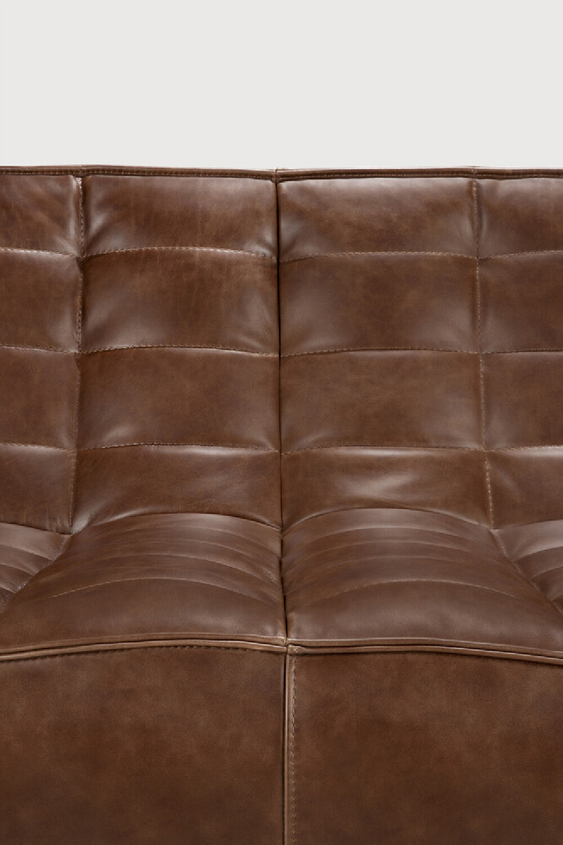 Brown Leather Modular Sofa | Ethnicraft N701 | Oroatrade.com