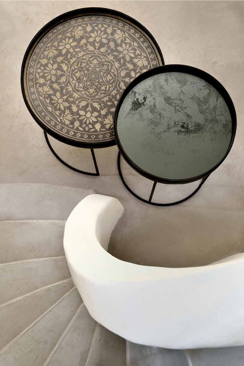 Aged Mirror Round Tray | Ethnicraft | Oroatrade.com