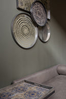 Tribal Print Round Wooden Tray | Ethnicraft Beads | Oroatrade.com