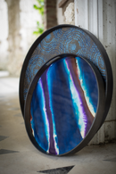 Tribal Print Round Wooden Tray | Ethnicraft Beads | Oroatrade.com