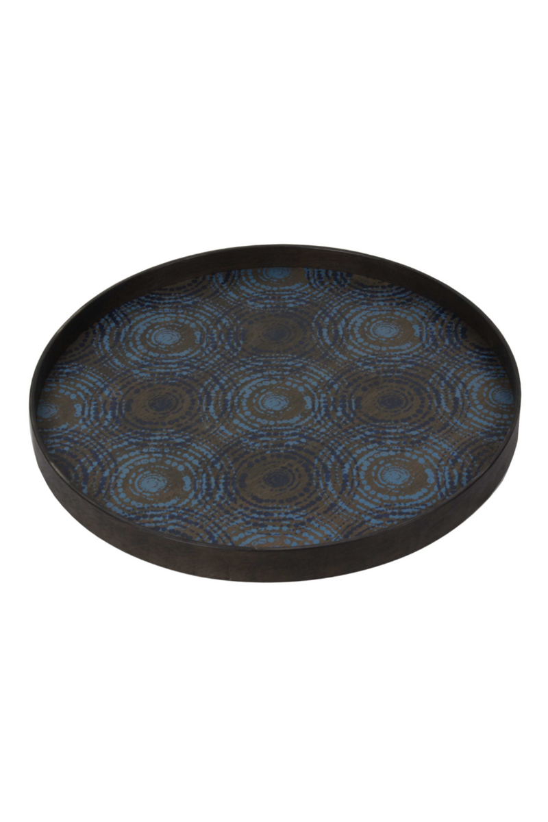 Tribal Print Round Wooden Tray | Ethnicraft Beads | Oroatrade.com