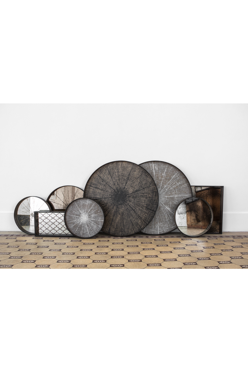 Round Hand-Painted Wood Tray | Ethnicraft Slice | Oroatrade.com