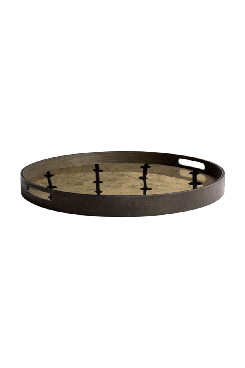 Round Gilded Glass Tray | Ethnicraft Dots | Oroatrade.com