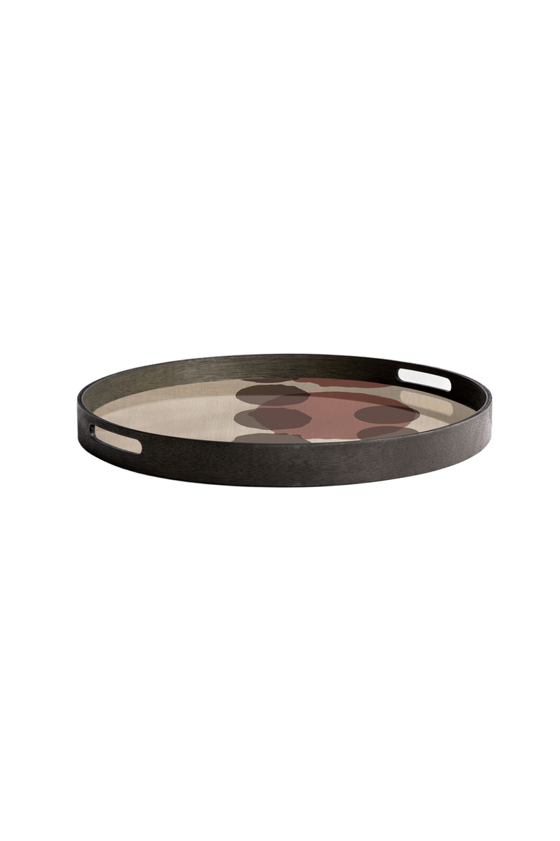 Hand-painted Glass Round Tray | Ethnicraft Dots | Oroatrade.com
