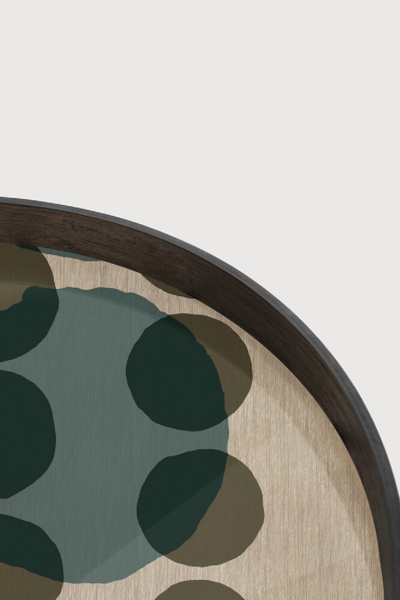 Hand-painted Glass Round Tray | Ethnicraft Dots | Oroatrade.com
