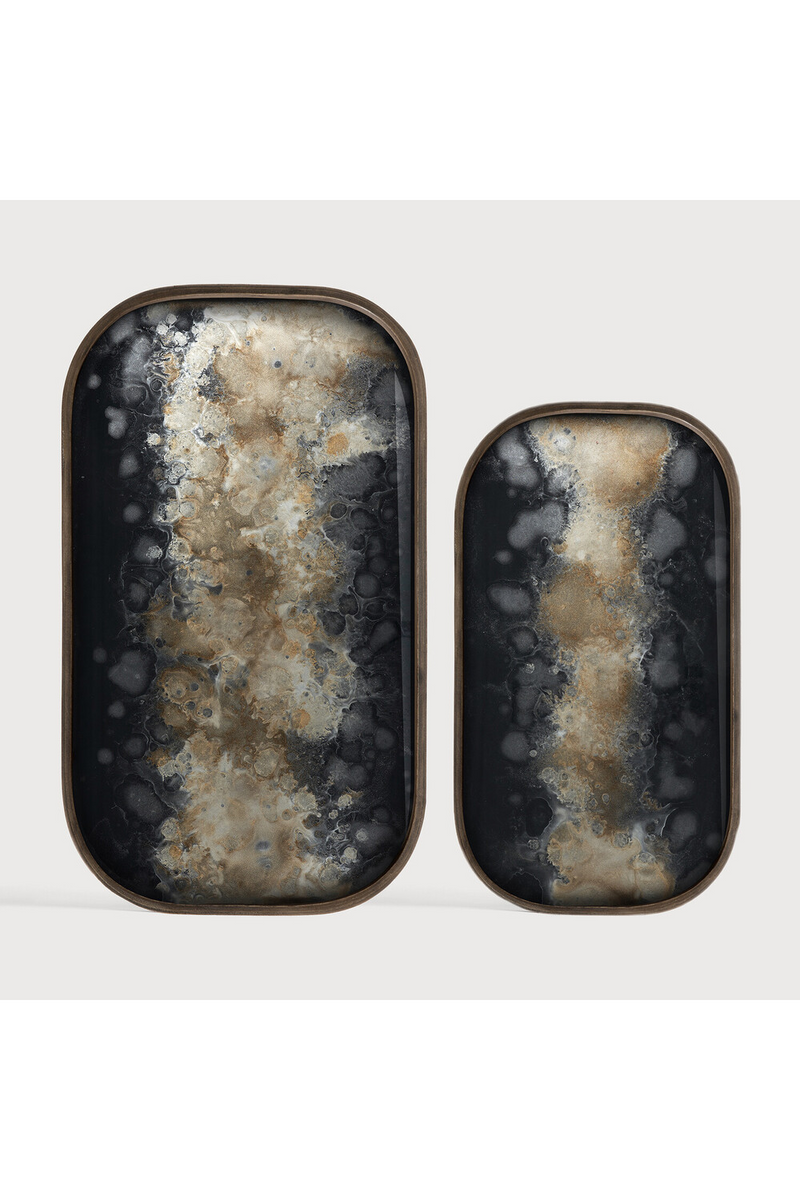 Hand-painted Glass Valet Tray | Ethnicraft Organic | Oroatrade.com