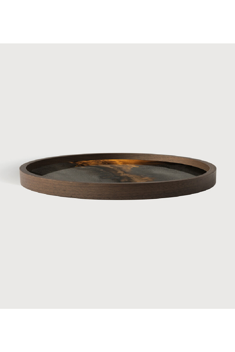 Round Bronze Glass tray | Ethnicraft Organic | Oroatrade.com