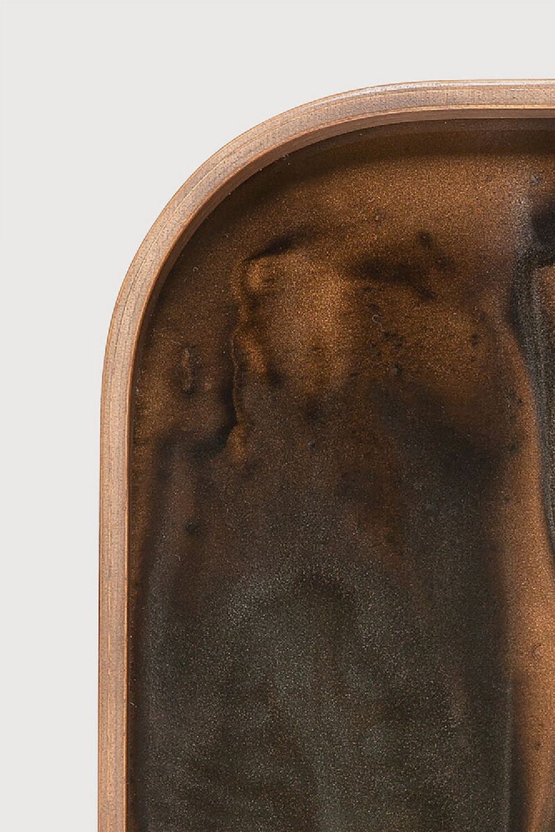 Hand-painted Glass Valet Tray | Ethnicraft Organic | Oroatrade.com