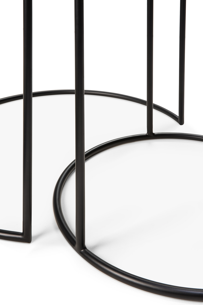 Round Nesting Side Table Set (2) | Ethnicraft Mirrored | Oroatrade.com