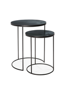 Round Nesting Side Table Set (2) | Ethnicraft Mirrored | Oroatrade.com