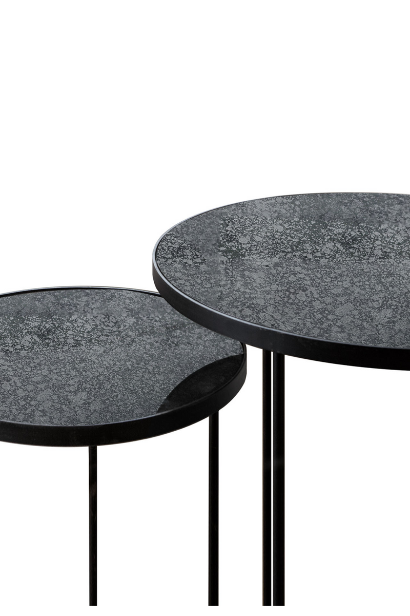 Round Nesting Side Table Set (2) | Ethnicraft Mirrored | Oroatrade.com