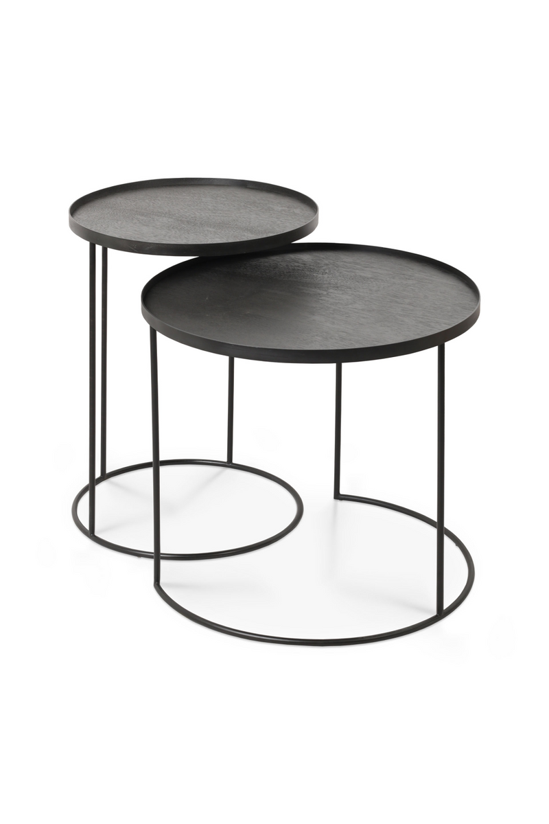 Round Tray Side Table Set (2) | Ethnicraft | Oroatrade.com