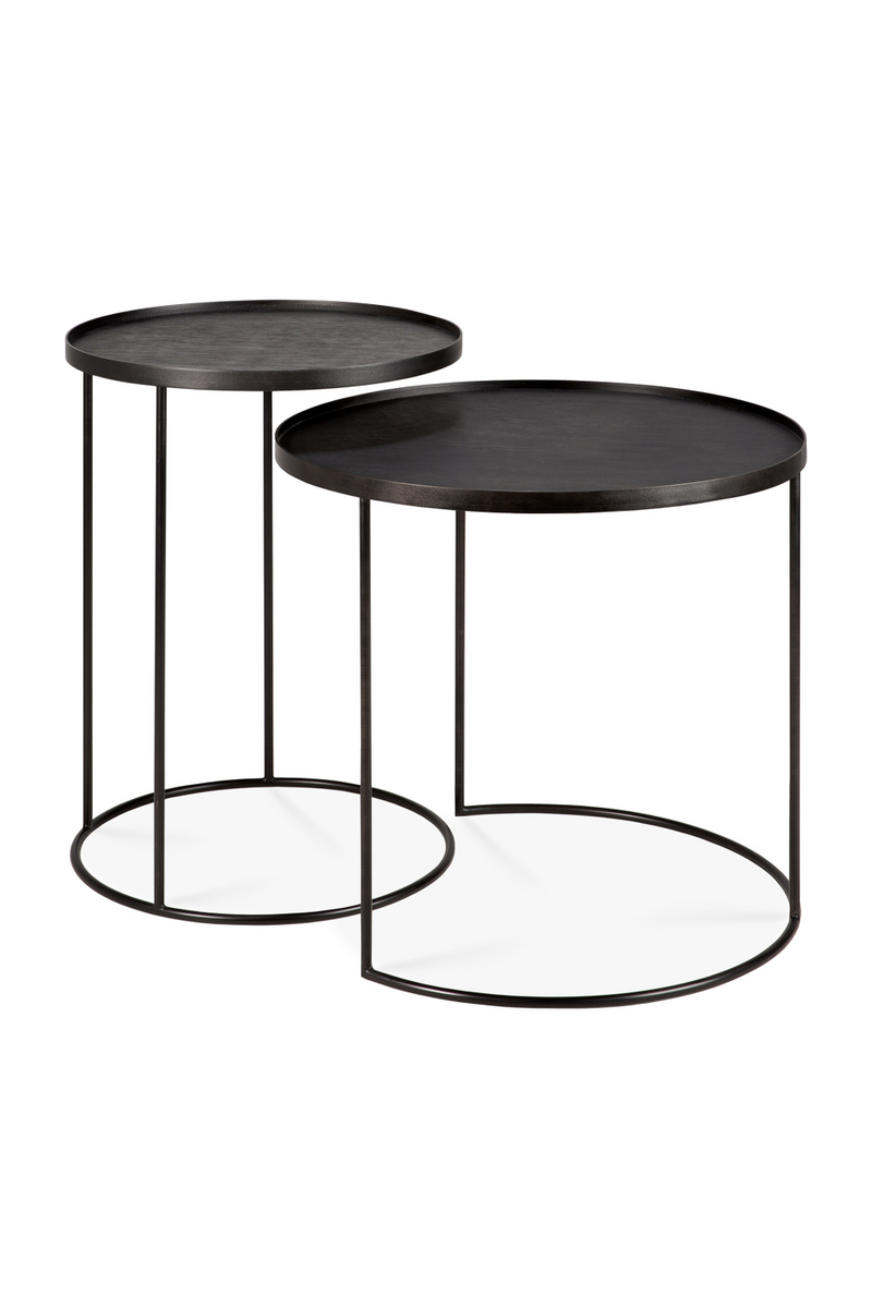 Round Tray Side Table Set (2) | Ethnicraft | Oroatrade.com