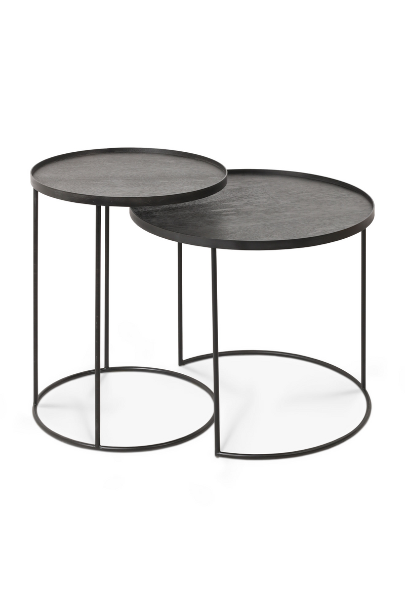 Round Tray Side Table Set (2) | Ethnicraft | Oroatrade.com