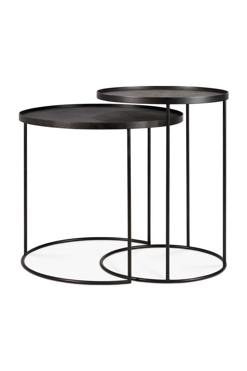 Round Tray Side Table Set (2) | Ethnicraft | Oroatrade.com