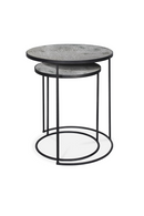 Round Nesting Side Table Set (2) | Ethnicraft Mirrored | Oroatrade.com