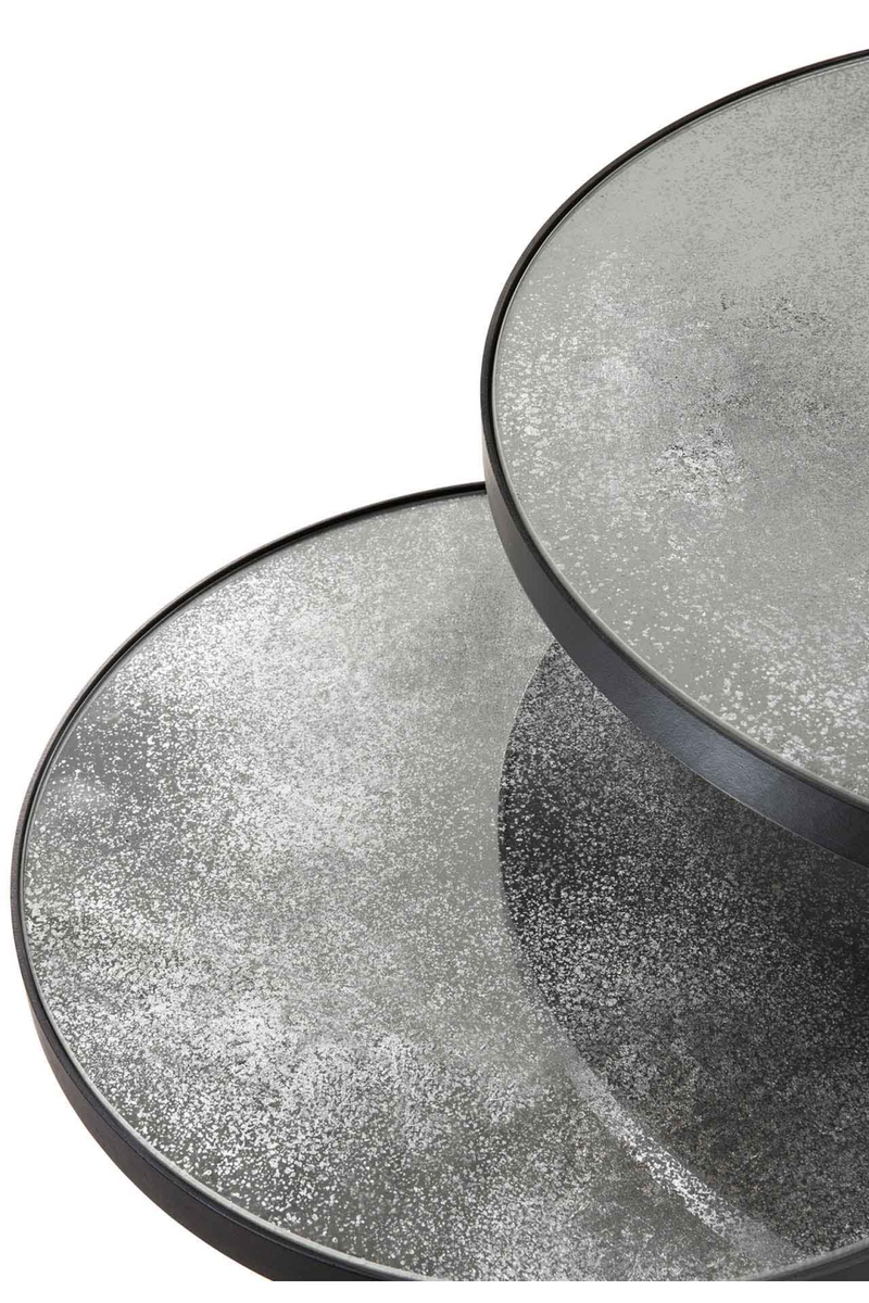 Round Nesting Side Table Set (2) | Ethnicraft Mirrored | Oroatrade.com