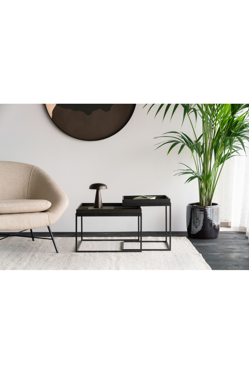 Black Nesting Coffee Tables (2) | Ethnicraft Square Tray