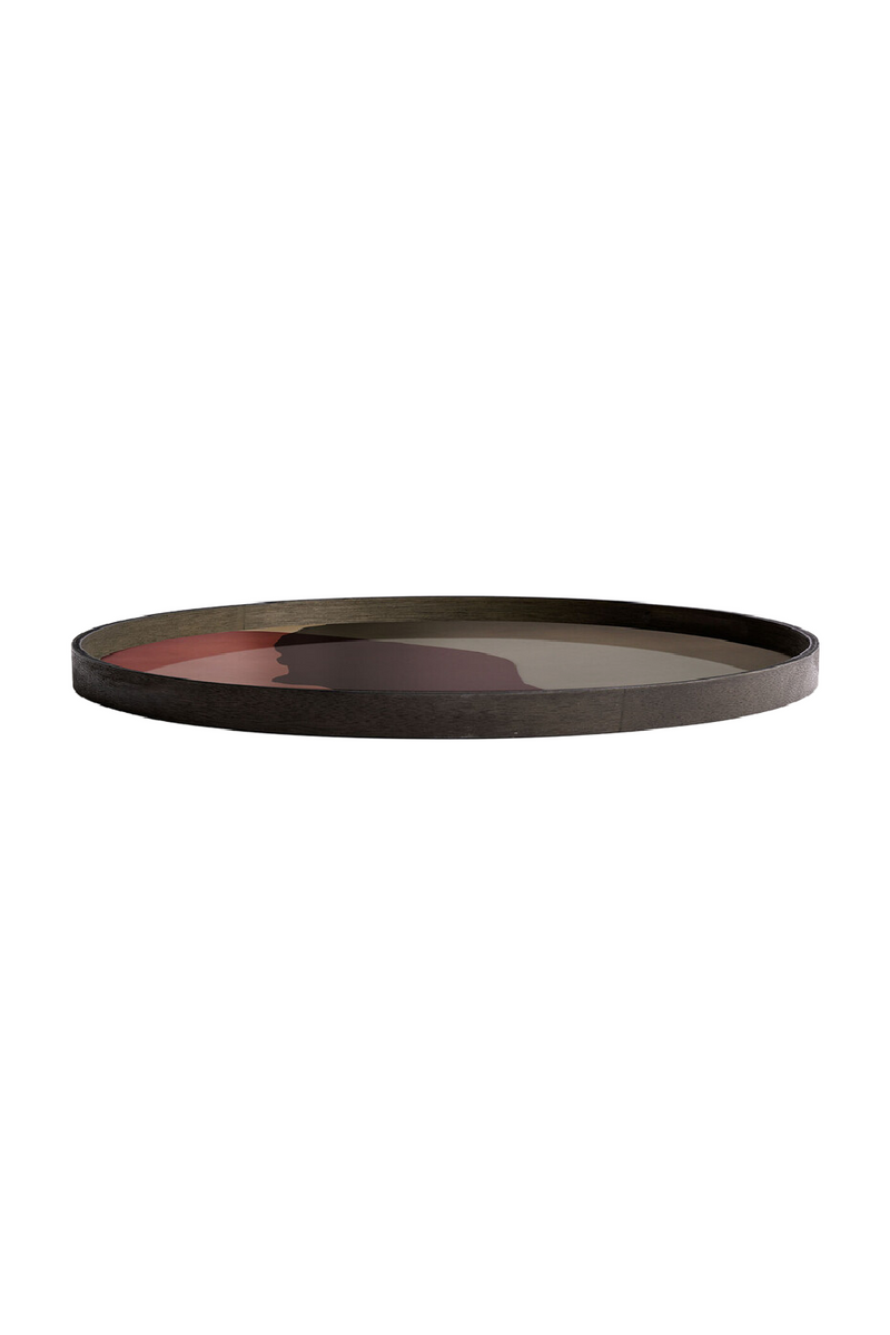 Printed Glass Round Tray | Ethnicraft Dots | Oroatrade.com