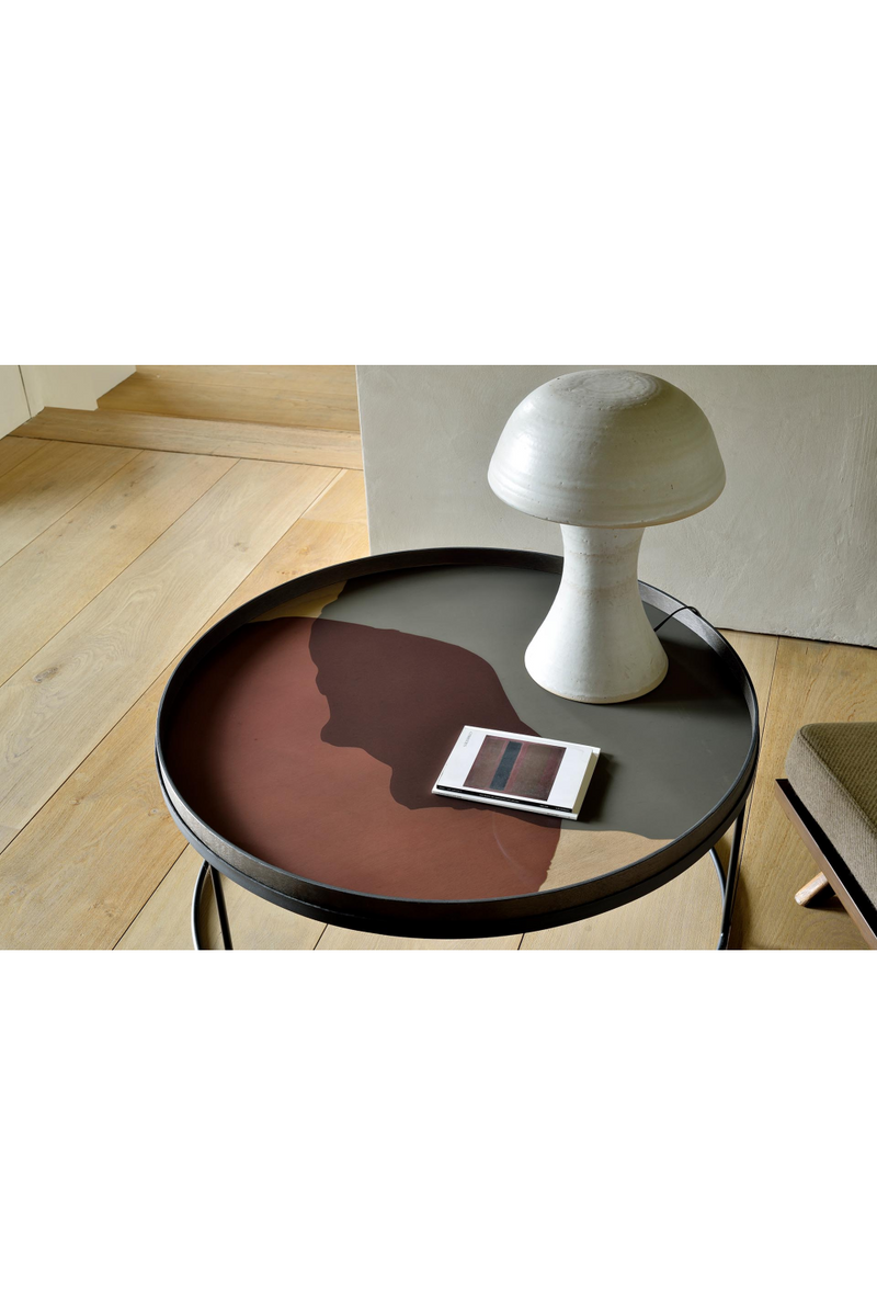 Printed Glass Round Tray | Ethnicraft Dots | Oroatrade.com