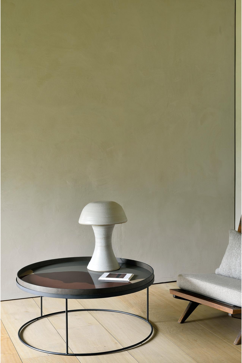 Printed Glass Round Tray | Ethnicraft Dots | Oroatrade.com