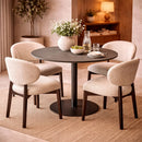 Round Pedestal Dining Table | Ethnicraft Blend | Oroatrade.com