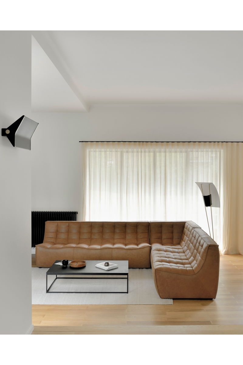 Brown Leather Modular Sofa Set | Ethnicraft N701 | Oroatrade.com