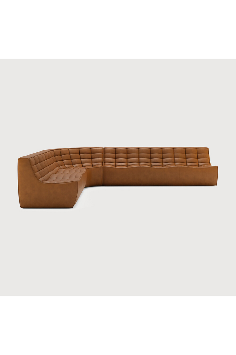 Brown Leather Modular Sofa | Ethnicraft N701 | Oroatrade.com