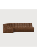 Dark Brown Leather 2-Seater Modular Sofa | Ethnicraft N701 | Oroatrade.com