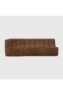 Dark Brown Leather 2-Seater Modular Sofa | Ethnicraft N701 | Oroatrade.com