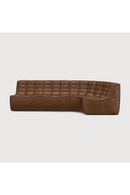 Dark Brown Leather 2-Seater Modular Sofa | Ethnicraft N701 | Oroatrade.com