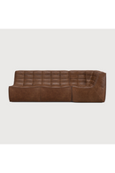 Dark Brown Leather 2-Seater Modular Sofa | Ethnicraft N701 | Oroatrade.com