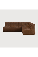 Brown Leather 3-Piece Modular Sofa | Ethnicraft N701 | Oroatrade.com